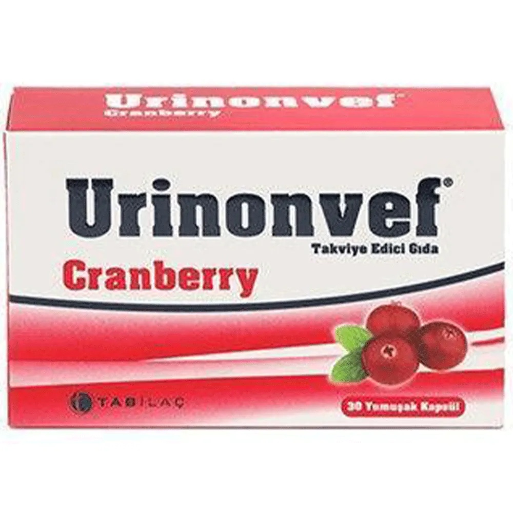 Urinonvef Cranberry 30 Yumuşak Kapsül